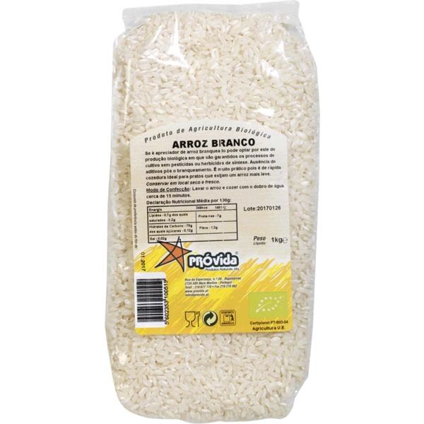 Arroz Branco Biológico embalagem 1 kg