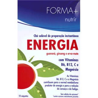 Chá Solúvel de Preparação Instantânea Energia embalagem 10 unidades - Forma +