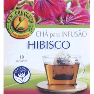 Chá para Infusão Hibisco embalagem 10 unidades - Cem Porcento