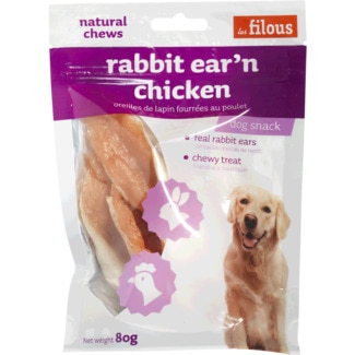 Snack para Cão Orelha de Coelho embalagem 80 g - Les Filous