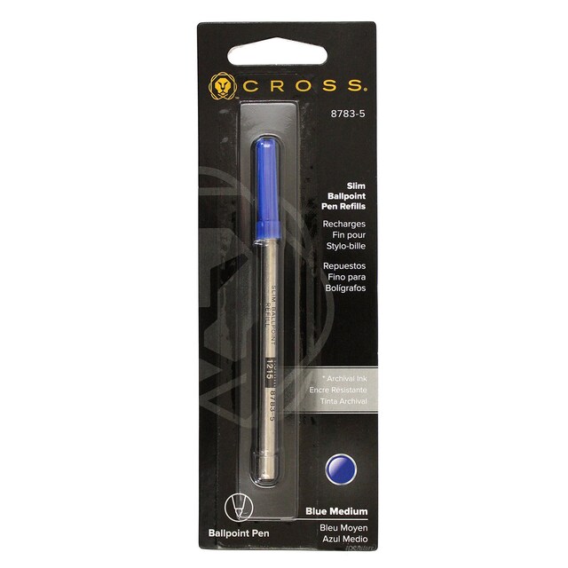 Imagem 0 de Recarga Fina (Slim Fit) para Caneta Esferográfica de Espessura Fina Cross Azul