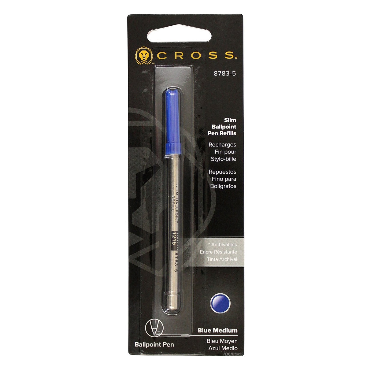 Recarga Fina (Slim Fit) para Caneta Esferográfica de Espessura Fina Cross Azul Azul-1