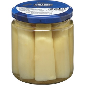 yemas de espárragos blancos extra gruesos frasco 205 g neto escurrido - Cidacos