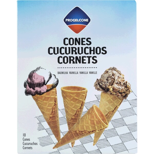 Comprar Cones de Baunilha para Gelado Pack 10 embalagem 110 g