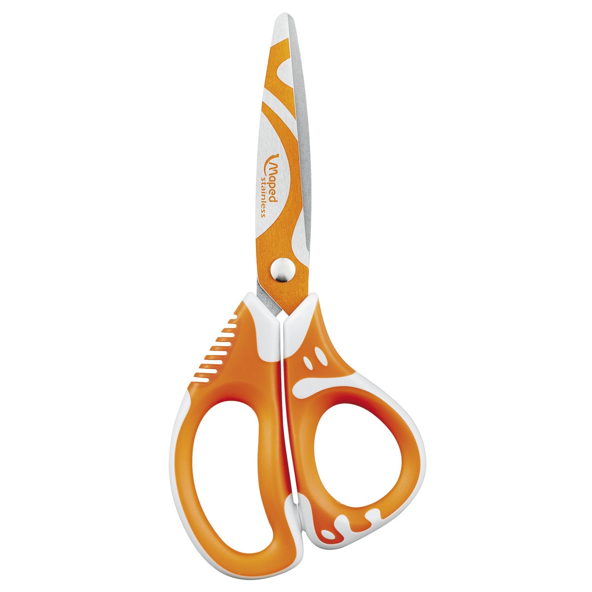 Tijeras ZENOA FIT de 13 cm Asimétricas con Hojas Decoradas y Anillas Suaves Maped Colores Surtidos 5