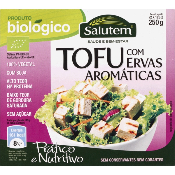 Tofu com Ervas Aromáticas Biológico embalagem 250 g