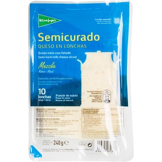 queso semicurado mezcla elaborado con leche pasteurizada en lonchas envase 240 g - El Corte Ingles