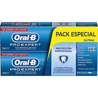 Pro-Expert pasta de dientes Protección Profesional sabor menta fresca 2 tubos 75 ml - Oral B