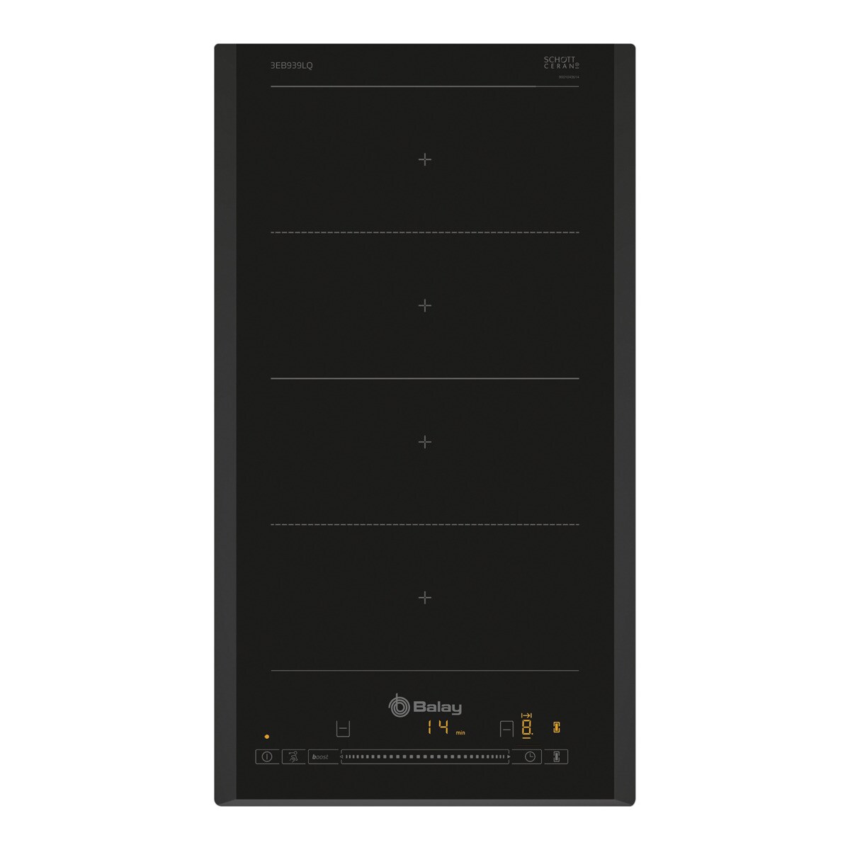 Placa Modular de Indução Balay 3EB939LQ Dupla Zona Flex e de 28,8 cm - Preto 1