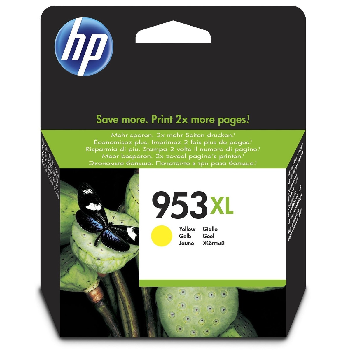 Tinteiro HP Original F6U18AE 953XL Amarelo, Alto rendimento 1