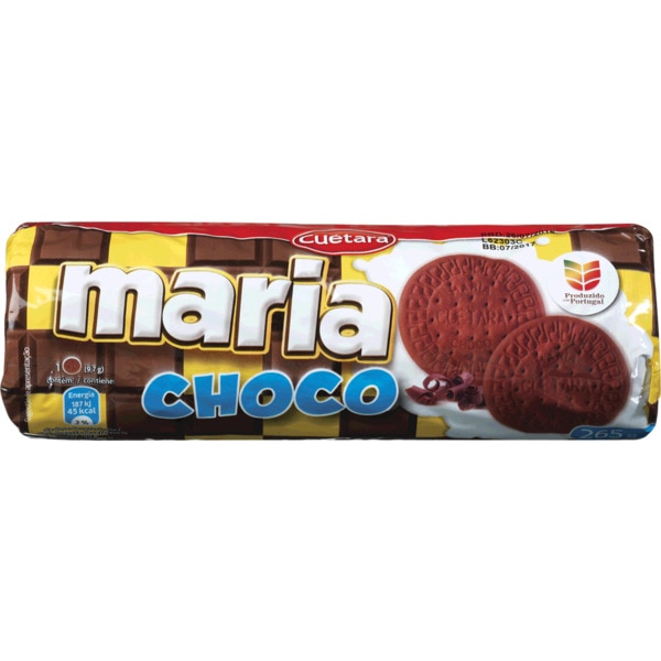 Bolacha Maria de Chocolate embalagem 265 g
