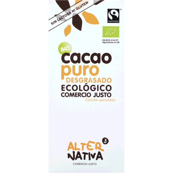 Alternativa 3 Cacau em Pó sem Glúten e sem Lactose Biológico embalagem 150 g