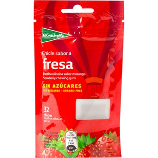 chicles con sabor a fresa sin azúcar y sin gluten 32 unidades bolsa 45 g - El Corte Ingles