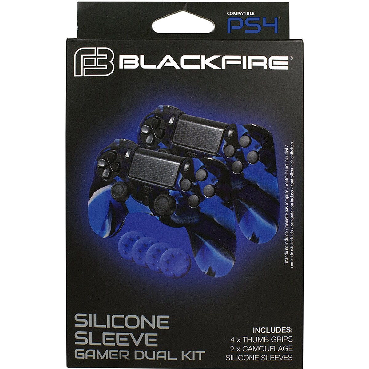 Comando Blackfire Silicone Sleeve Gamer Dual Kit - PlayStation 4 1