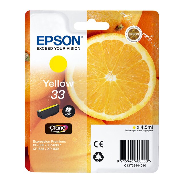 Imagen 0 de Cartucho original Epson Claria 33 Amarillo