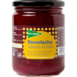 remolacha rallada en hilos frasco 250 g neto escurrido - El Corte Ingles