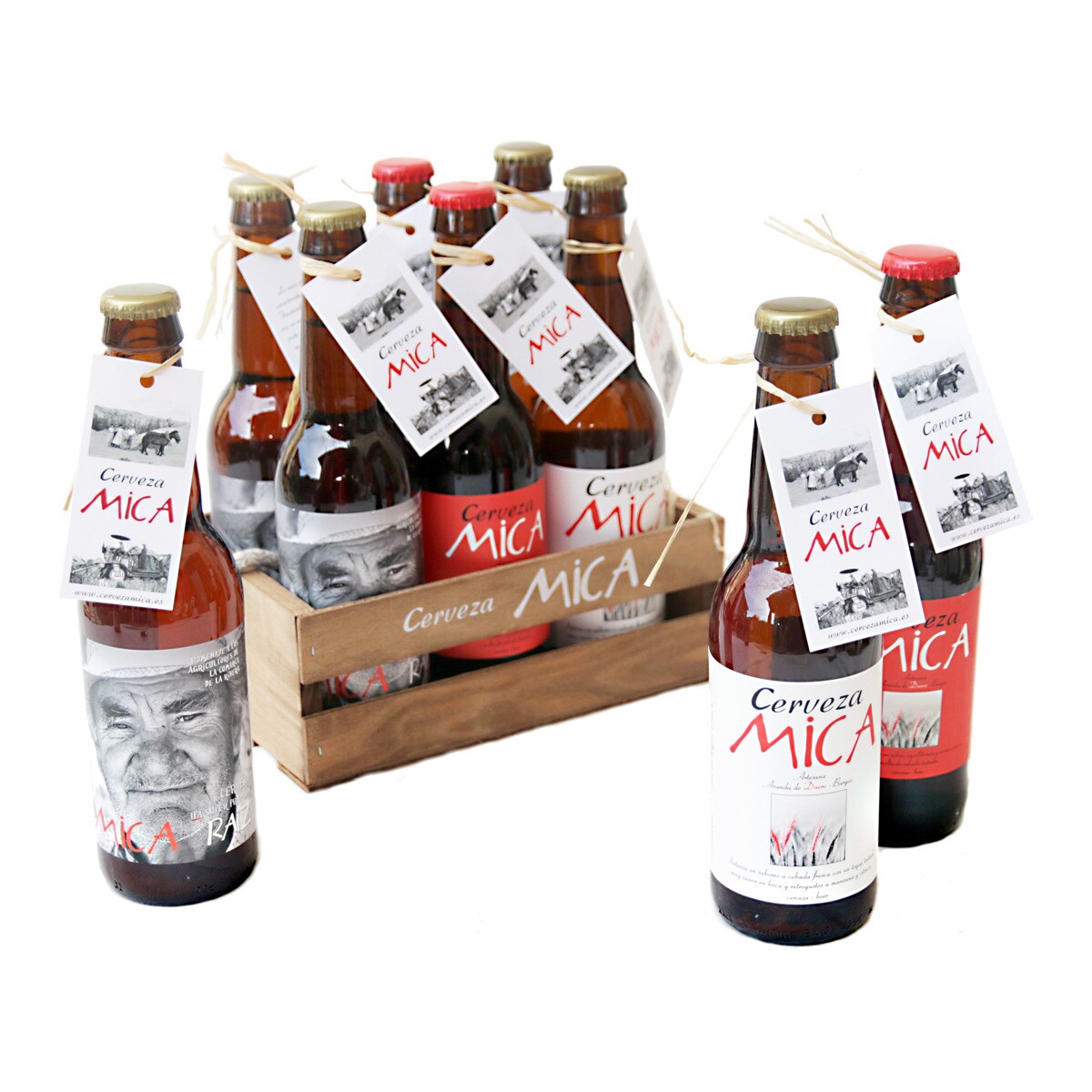 Mica - Pack De 6 Cervezas Artesanas En Caja De Madera