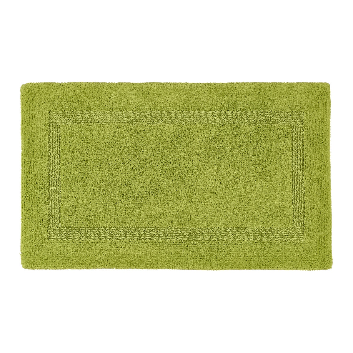 Tapete de casa de banho de algodão egípcio reversível Verde maçã-1