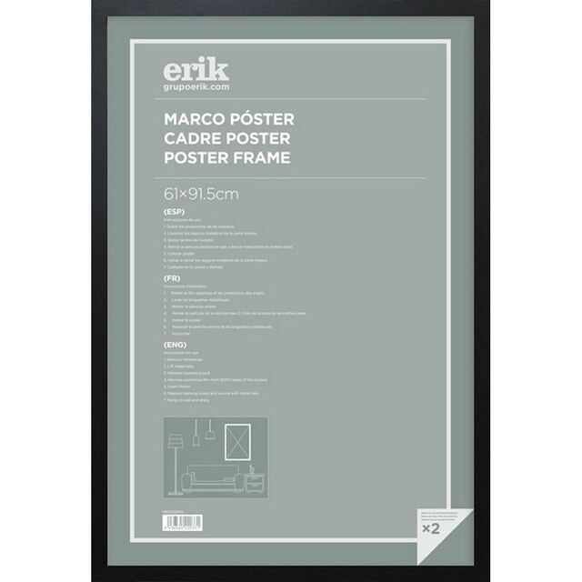 Imagen 0 de Marco de Cristal De PVC Poster Negro