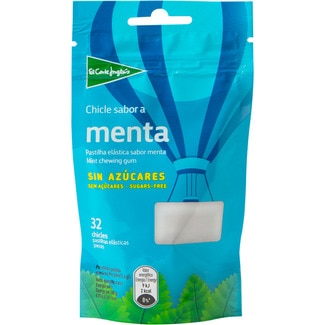 chicles con sabor a menta sin azúcar y sin gluten 32 unidades bolsa 45 g - El Corte Ingles