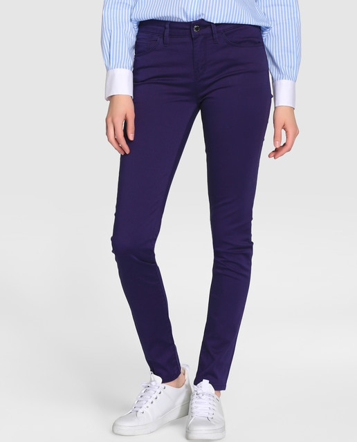 Imagen 0 de Vaquero pitillo de mujer Tommy Hilfiger en color azul marino