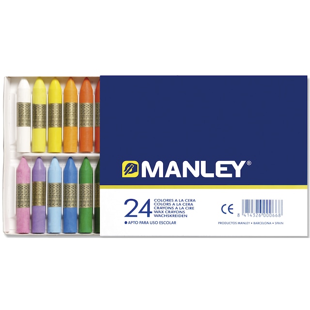 Imagen 0 de Estuche de 24 Ceras Blandas Manley