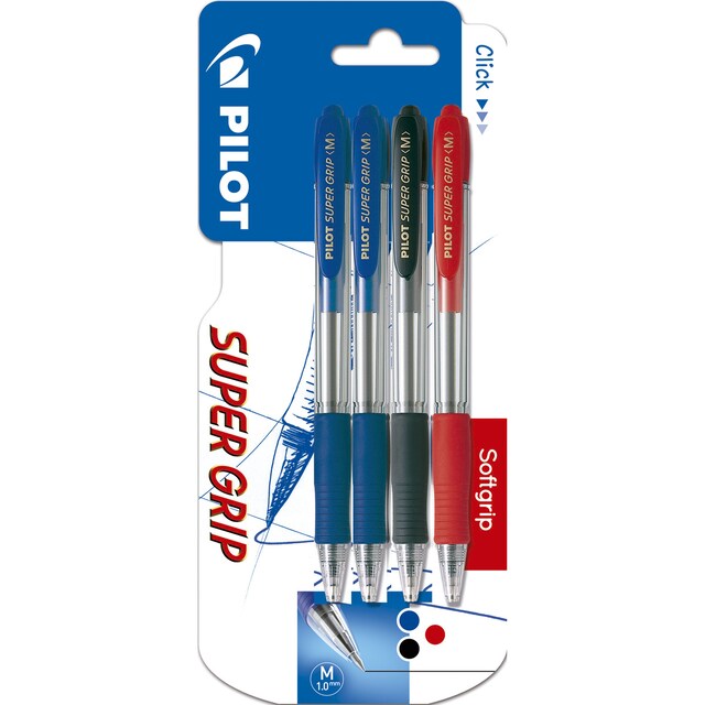Imagen 0 de Pack 4 Bolígrafos de Tinta Gel Retráctiles Super Grip Pilot