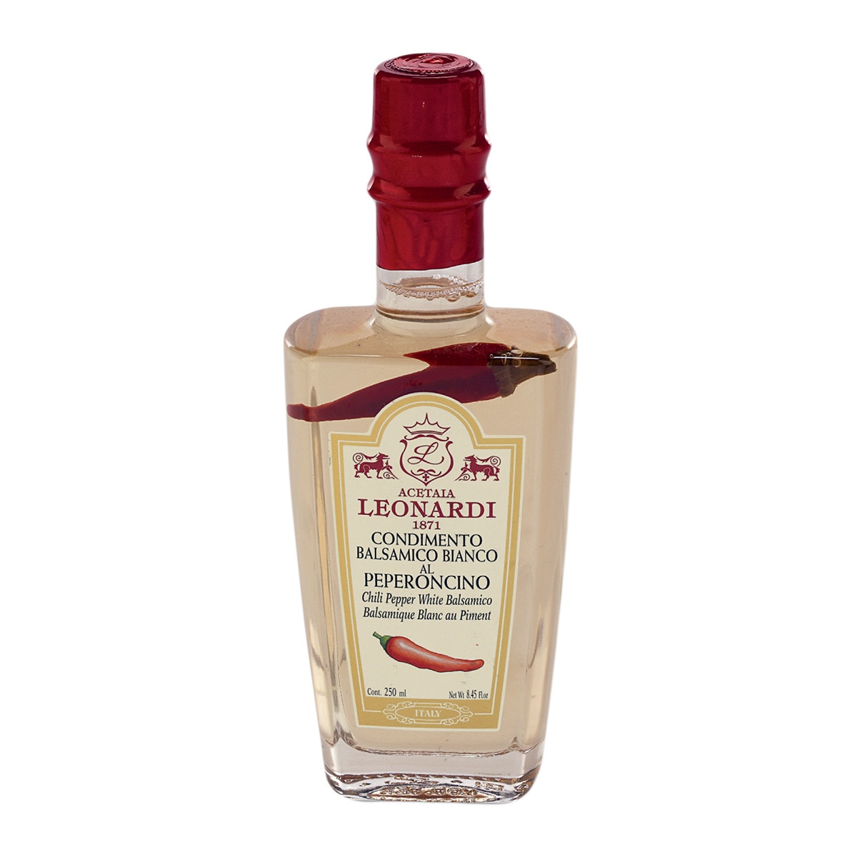 Condiment balsamique blanc aromatisé au chili Leonardi