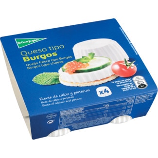 Queijo Fresco Tipo Burgos Pack 4 embalagem 250 g - El Corte Inglés