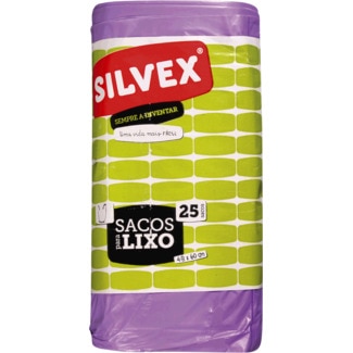 Sacos do Lixo com Alsa 48x60 cm embalagem 25 unidades - Silvex