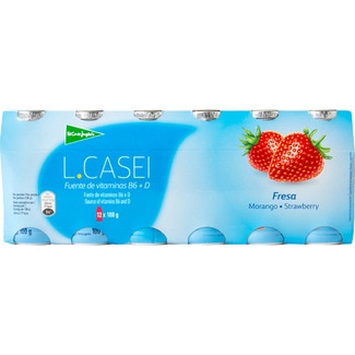 L. Casei con fresa pack 12 unidades 100 g - El Corte Ingles