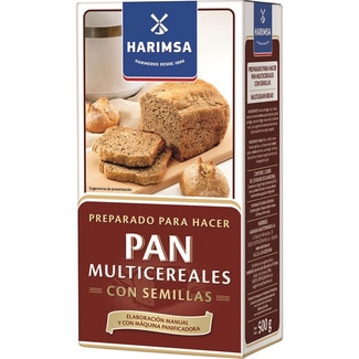 preparado para hacer pan multicereales con semillas paquete 500 g - Harimsa