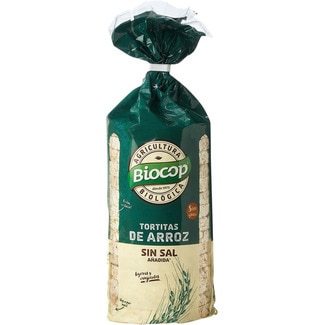 tortitas de arroz integral biológicas sin sal y sin gluten bolsa 200 g - Biocop