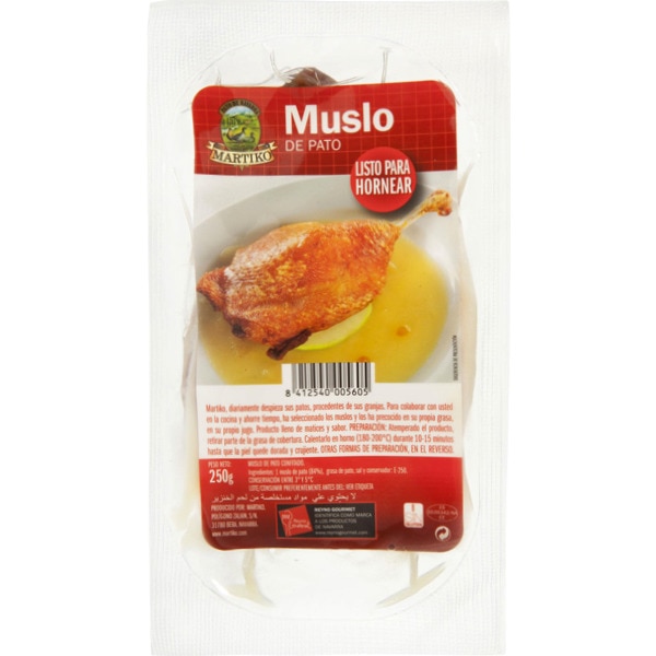 muslo de pato en confit envase 250 g