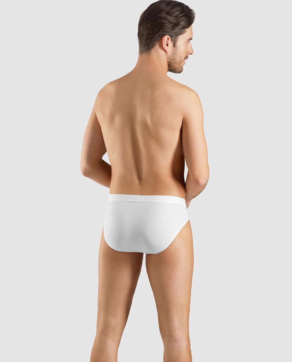 Slips de microfibra de homem Hanro azuis Branco-2