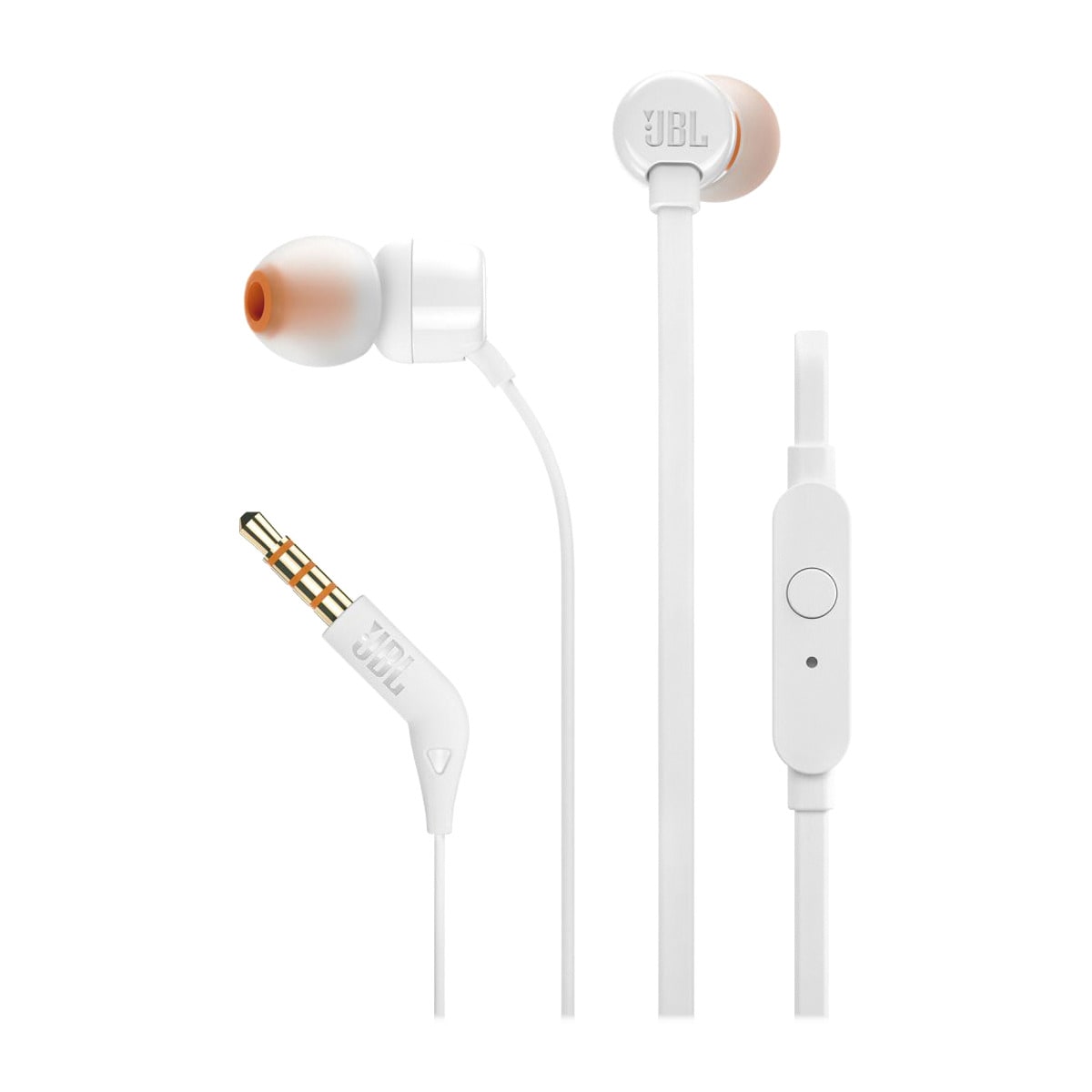 Auriculares com Microfone JBL T110WHT - Branco Branco-1