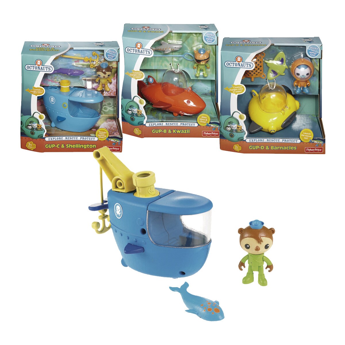 Octonauts Gup-un vehículo de misión y Barnacles