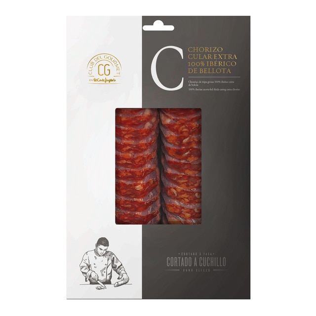 Imagen 0 de Chorizo cular 100% ibérico extra de bellota cortado a cuchillo Club del Gourmet