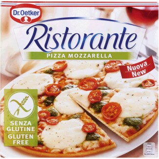 Dr. Oetker Ristorante Pizza Mozzarella sem Glúten embalagem 370 g