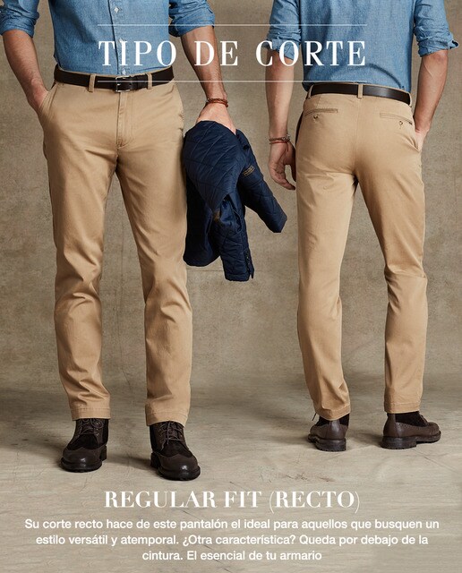 Pantalón de vestir de hombre regular fit tejido chino garment dyed · Polo  Ralph Lauren · El Corte Inglés
