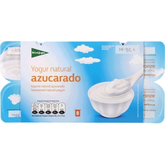 Iogurte Natural Açucarado Pack 8 embalagem 125 g - El Corte Inglés
