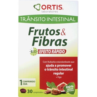 Frutas e Fibras Trânsito Intestinal embalagem 30 comprimidos - Ortis