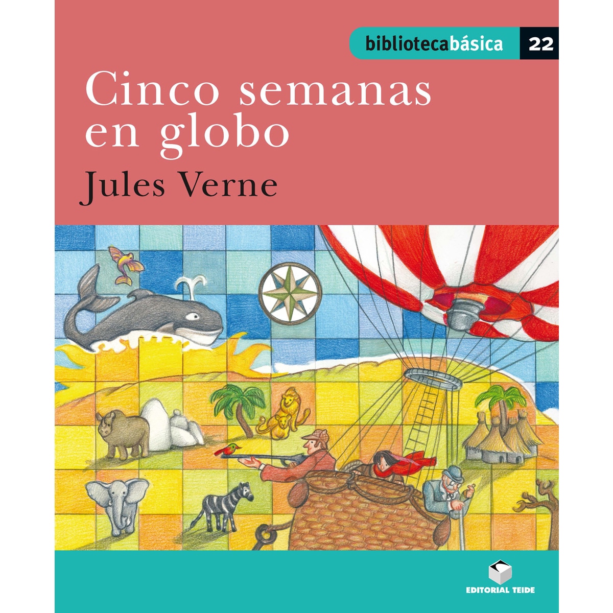 Biblioteca Básica 022 - Cinco semanas en globo -Jules Verne- (Capa mole) 1