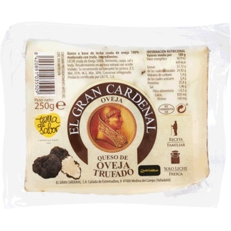 Queijo de Ovelha Trufado unidade 250 g - El Gran Cardenal