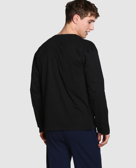 Camiseta de pijama de hombre negro con el cuello de pico · Punto Blanco · El  Corte Inglés