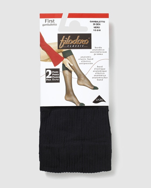 Imagen 0 de Pack de dos minimedias de 20 deniers con elástico antipresión