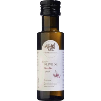 Condimento Azeite Virgem Extra com Alho Biológico garrafa 100 ml - Olival Da Risca