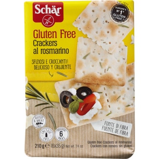 Crackers com Alecrim sem Glúten embalagem 210 g - Schar