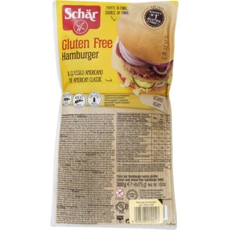 Pão com Hambúrguer sem Glúten embalagem 300 g - Schar