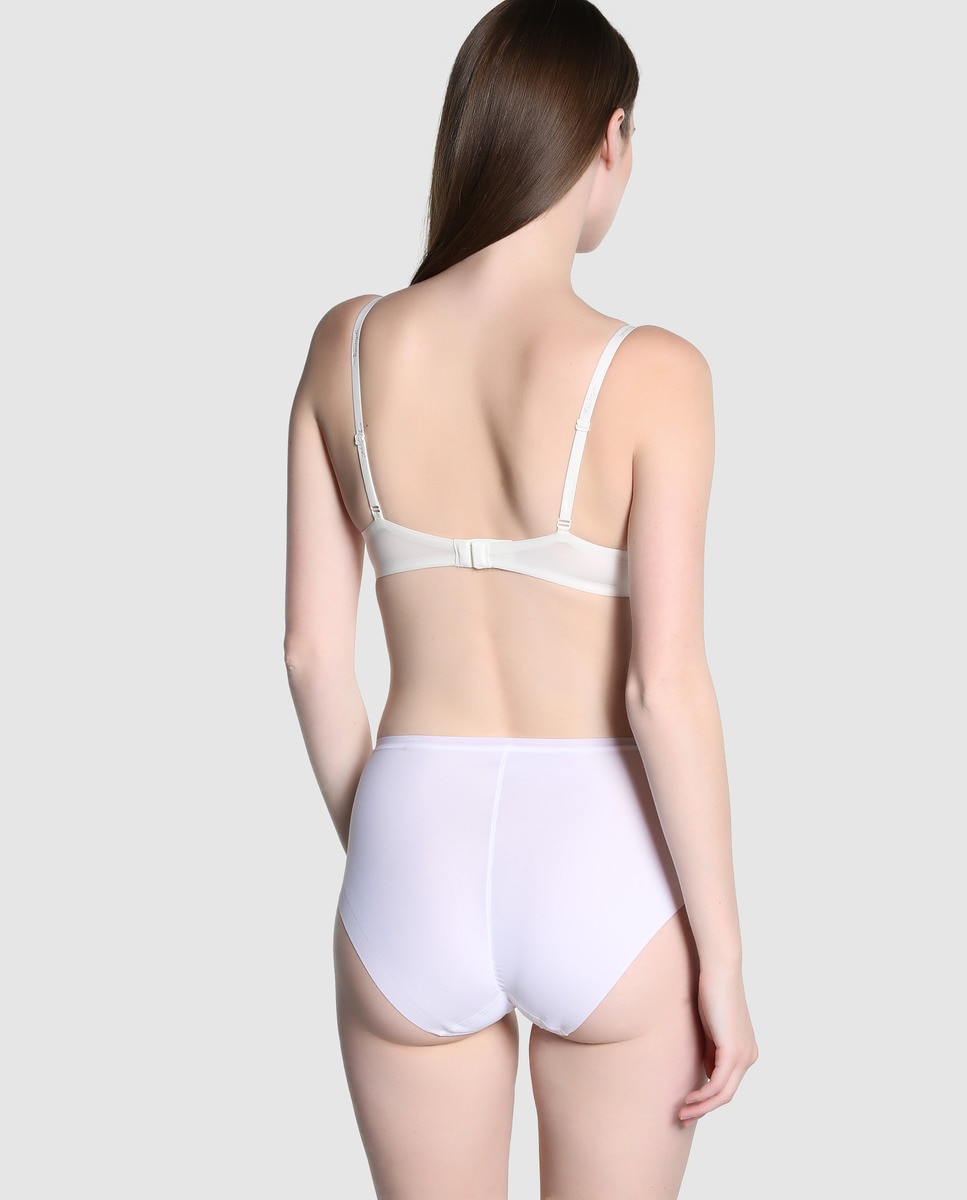Cuecas altas de mulher Janira de corte clássico Branco-2
